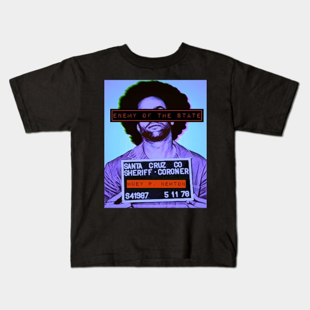 Huey P. Newton (B) Kids T-Shirt by BlackOzean